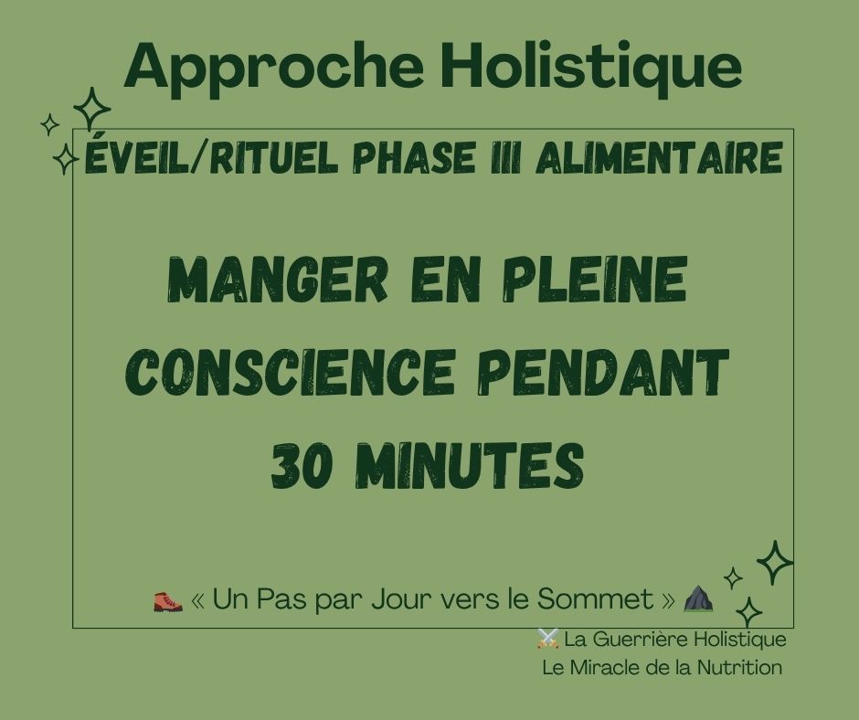 Manger en pleine conscience pendant 30 minutes