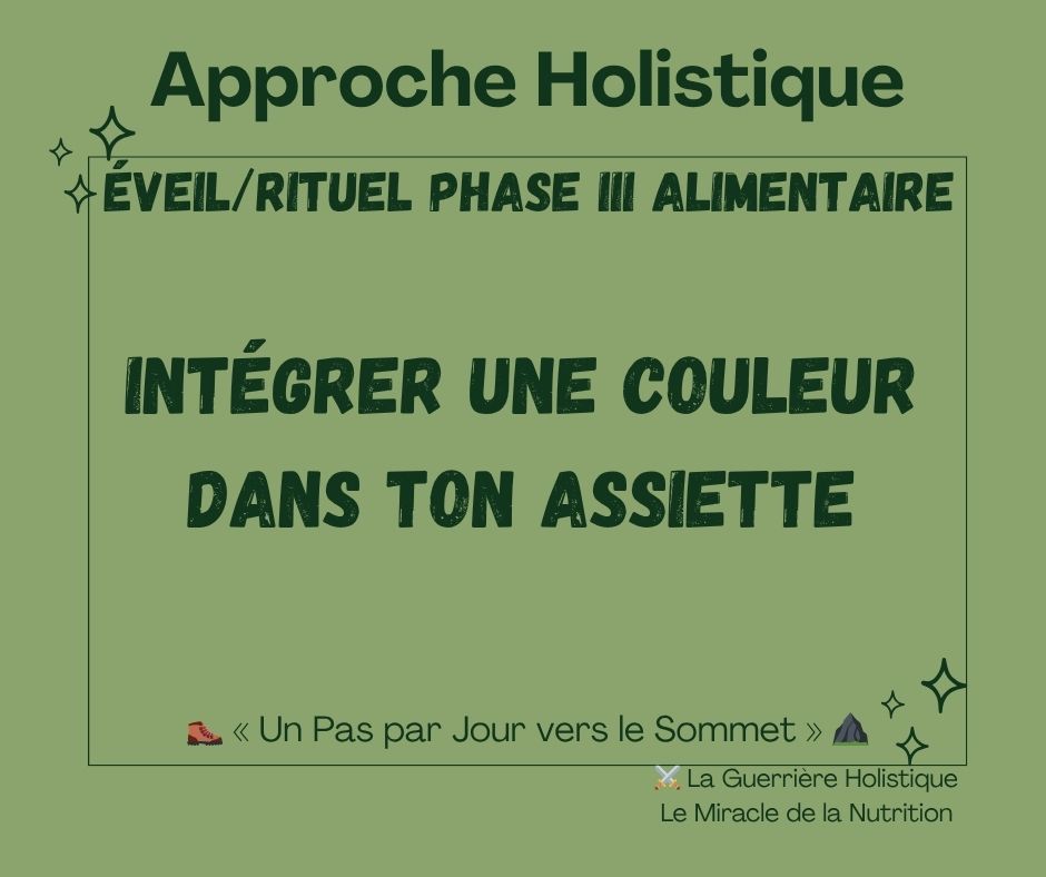 Intégrer une couleur dans ton assiette