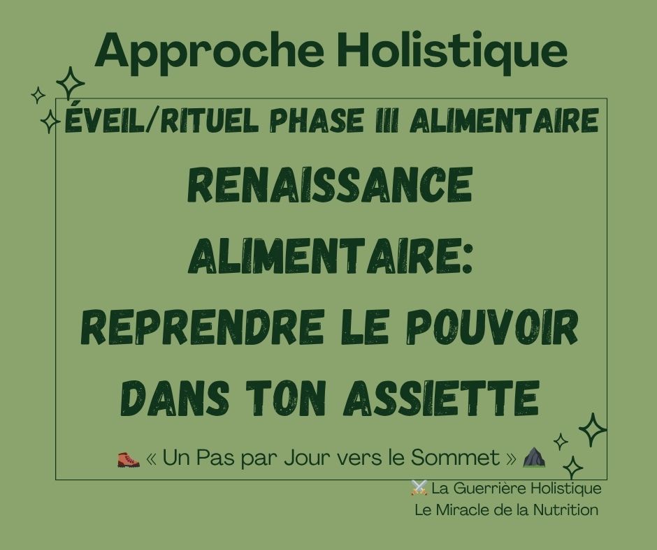 Renaissance Alimentaire: Reprendre le Pouvoir dans ton Assiette